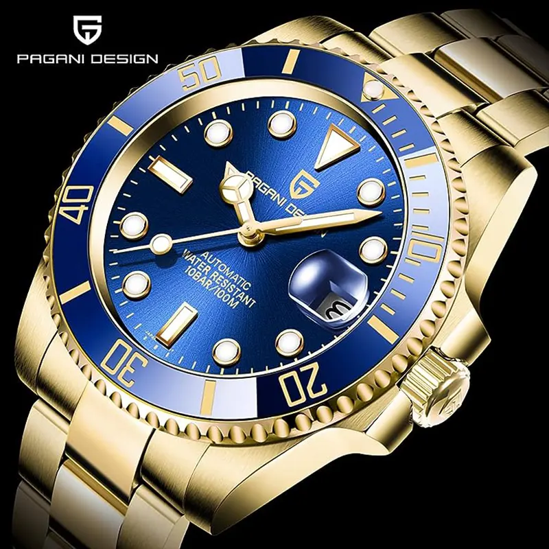 Pagani Design PD-1661 Submariner Automatic Blue Dial Men's Watch